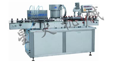 CBZ-4型四頭陶瓷泵直線式旋(軋)蓋液體灌裝機